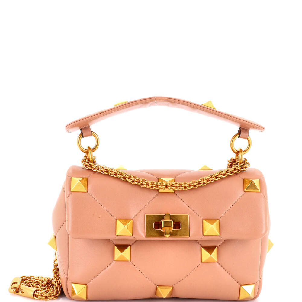 Valentino Garavani Medium Roman Stud Flap Bag Quilted Leather